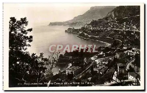 Cartes postales Roquebrune Monte Carlo Et Tete De chien