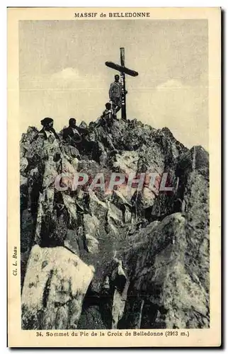 Ansichtskarte AK Massif de Belledonne Sommet du Pic de la Croix de Belledonne