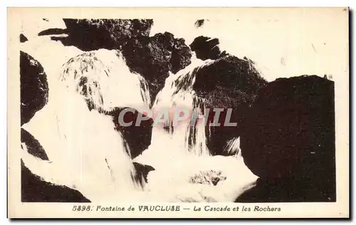 Cartes postales Vaucluse Fontalne de La Cascade et les Rochers