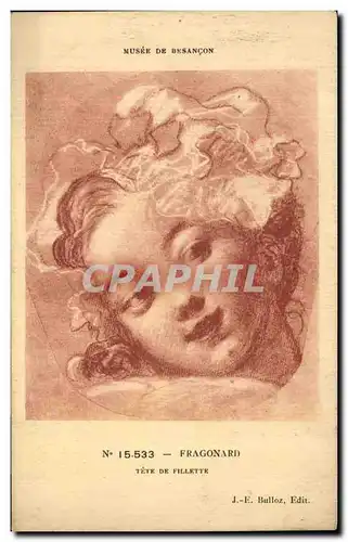 Ansichtskarte AK Musee de Besancon Fragonard tete de fillette