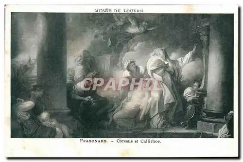 Cartes postales Musee du Louvre Fragonard Coresus et Callirhoe