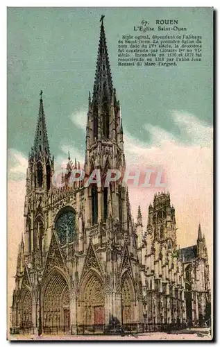 Cartes postales Rouen L&#39Eglise Saint Ouen