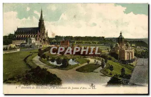 Cartes postales Ensemble De Bon Secours Et Le Monument De Jeanne d&#39Arc