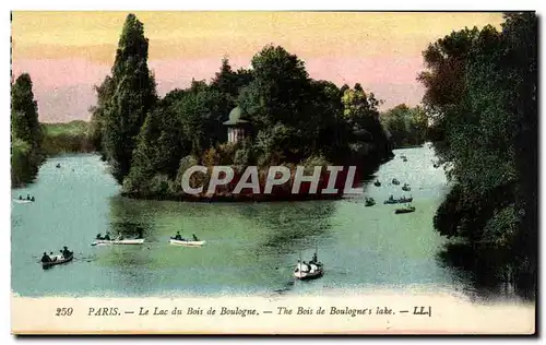 Cartes postales Paris Le Lac Du Bois De Boulogne