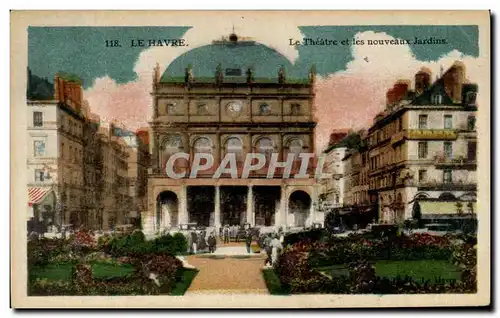 Cartes postales Le Havre Le Theatre Et Les Nouveau Jardins