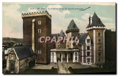 Cartes postales Pau Le Chateau Henri IV Facade Principale