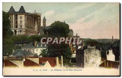 Cartes postales Pau Le Chateau Vu Du Parc National