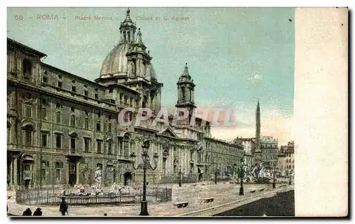 Cartes postales Roma Piazza Navona Chiesa di S Agnese