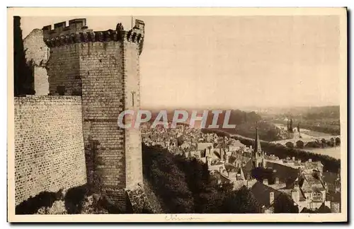 Cartes postales La Douce France Chateaux De La Loire Chinon Vue Generale De La Ville Prise Du Chateau