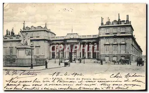 Cartes postales Paris Place du Palais Bourbon