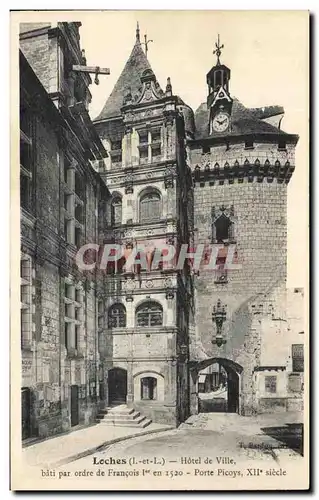 Ansichtskarte AK Loches Hotel De Ville Bati Par Ordre De Francois 1er Porte Picoys