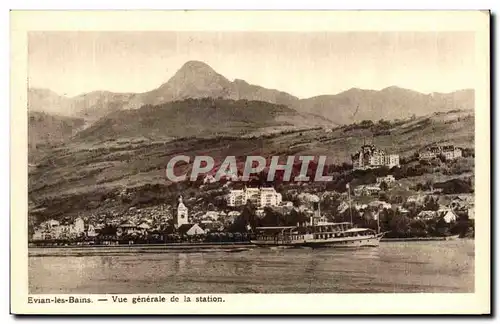 Cartes postales Evian Les Bains Vue Generale De La Station Bateau