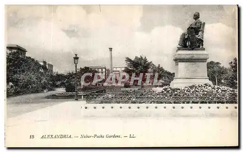 Cartes postales Alexandria Nubar Pacha Gardens Egypte