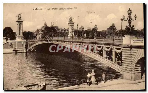 Cartes postales Paris Le Pont Alexandre III