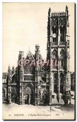 Cartes postales Dieppe L&#39Eglise Saint Jacques