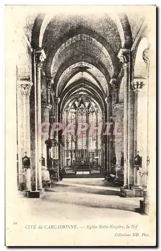 Ansichtskarte AK Cite de Carcassonne Eglise Saint Nazaire la Nef