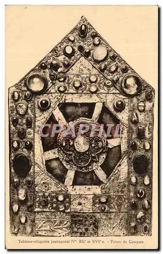 Cartes postales Tableau reliquaire pentagonal Tresor de Conques