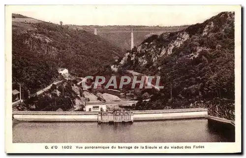 Ansichtskarte AK Vue Panoramique du barrage de la Sioule et du viaduc des Fades