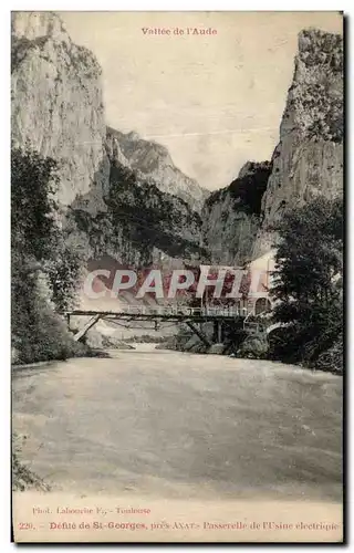 Cartes postales Defile de St Georges pres Anat Passerelle de l'usine electrique