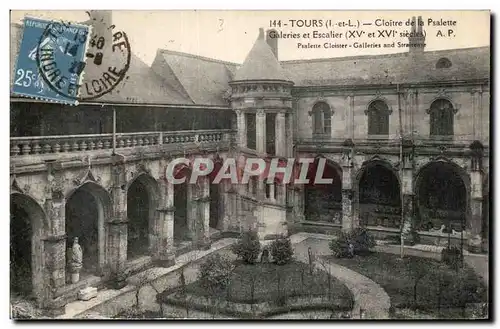 Cartes postales Tours Cloitre de la Psalette Galeries et Escalier