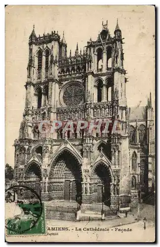 Cartes postales Amiens Le Cathedrale Facade