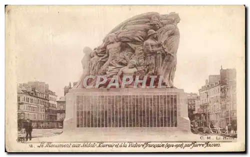 Ansichtskarte AK Le Monument aux soldats et la victoire francaise Pierre Poisson Militaria Le Havre