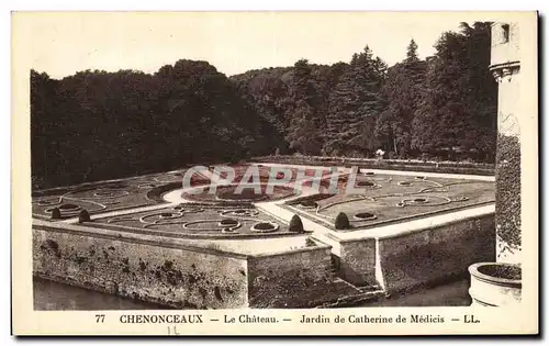 Ansichtskarte AK Chenonceaux Le Chateau Jardin de Catherine de Medicis