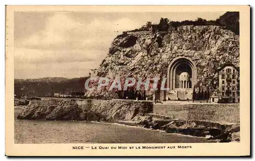 Ansichtskarte AK Nice Le Quai Du Midi Et Le Monument Aux Morts Militaria