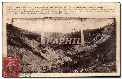 Ansichtskarte AK Auvergne Vue Generale du Viaduc des Fades le Geant des Viadues d&#39Europe