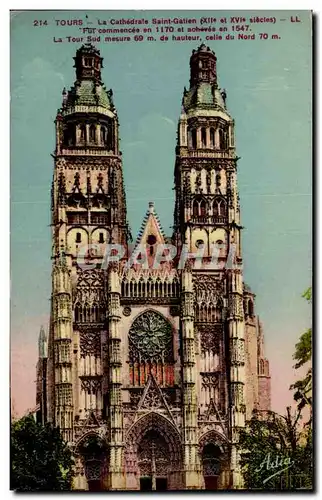 Cartes postales Tours La Cathedrale Saint Gatien