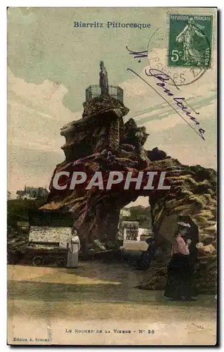 Cartes postales Biarritz le rocher de la vierge