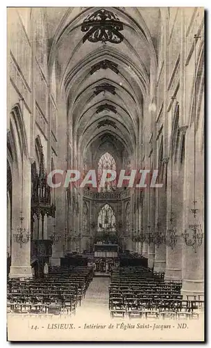 Cartes postales Lisieux Interieur De l&#39Eglise Saint Jacques