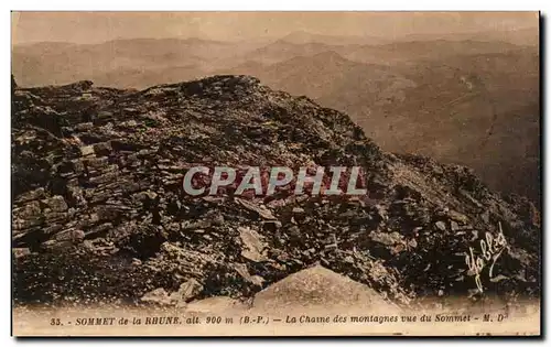 Cartes postales Sommet De La Rhune La Chaine Des Montagnes Vue Du Sommet