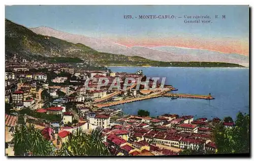 Cartes postales Monte Carlo Vue Generale