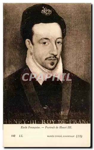 Cartes postales Musee Conde Chantilly Ecols Francaise Portrait De Henri III