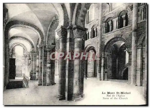 Cartes postales Le Mont St Michel Nef De l'Eglise