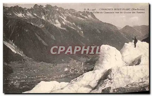 Cartes postales Chamonix Mont Blanc Vallee de Chamonix vue deu Glacier des Bossons