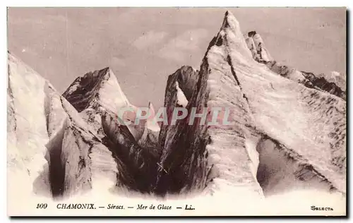 Cartes postales Chamonix Seracs Mer de Glace