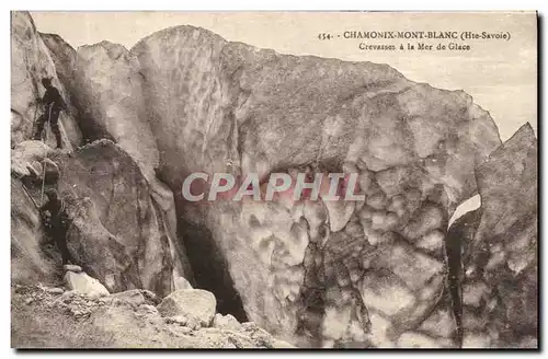 Cartes postales Chamonix Mont Blanc Crevasses a la Mer de Glace