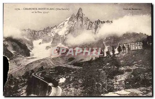 Cartes postales Chamonix Mont Blanc et le Dru Train