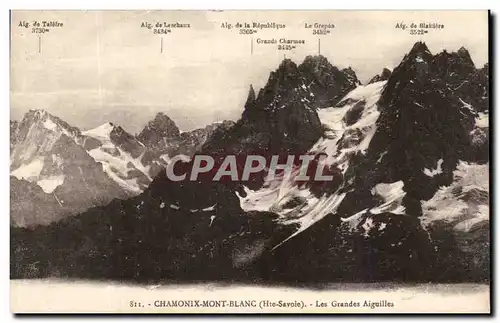 Cartes postales Chamonix Mont Blanc Les Grandes Aiguilles