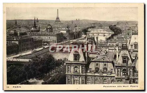 Ansichtskarte AK Paris Panorama Des Huit Ponts tour Eiffel