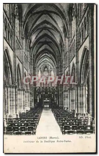 Cartes postales Lepine Interieur de la Basilique Notre Dame