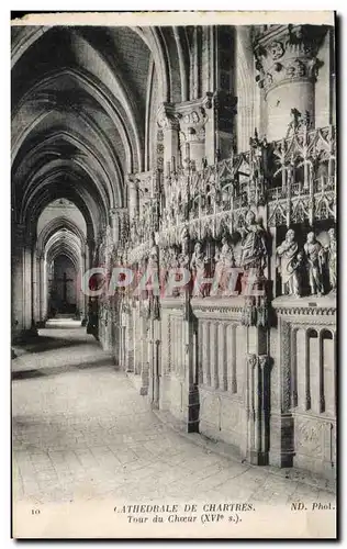 Cartes postales Cathedrale De Chartres Tour du Choeur