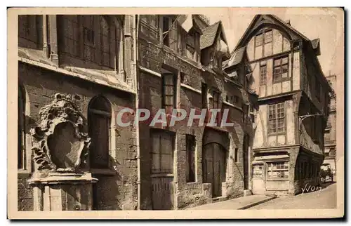 Ansichtskarte AK Rouen Vieilles Maisons dans la Rue Saint Romain