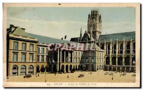 Cartes postales Rouen Place De L&#39hotel De Ville