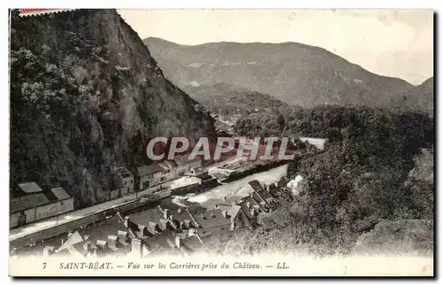 Cartes postales Saint Beat Vue Sur Les Carrieres Prise Du Chateau