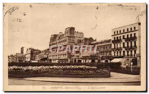 Cartes postales Dieppe L&#39esplanade