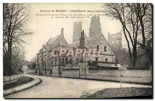 Cartes postales Environs De Rouen Jumieges Ruines De L&#39ancienne abbaye des Benedictins