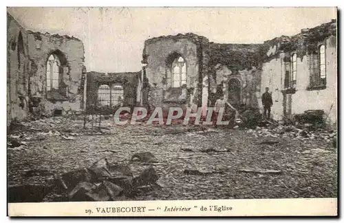 Cartes postales Vaubecourt Interieur De L'eglise Militaria